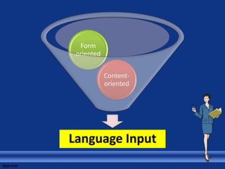 Form
 oriented


            Content-
            oriented




Language Input
 