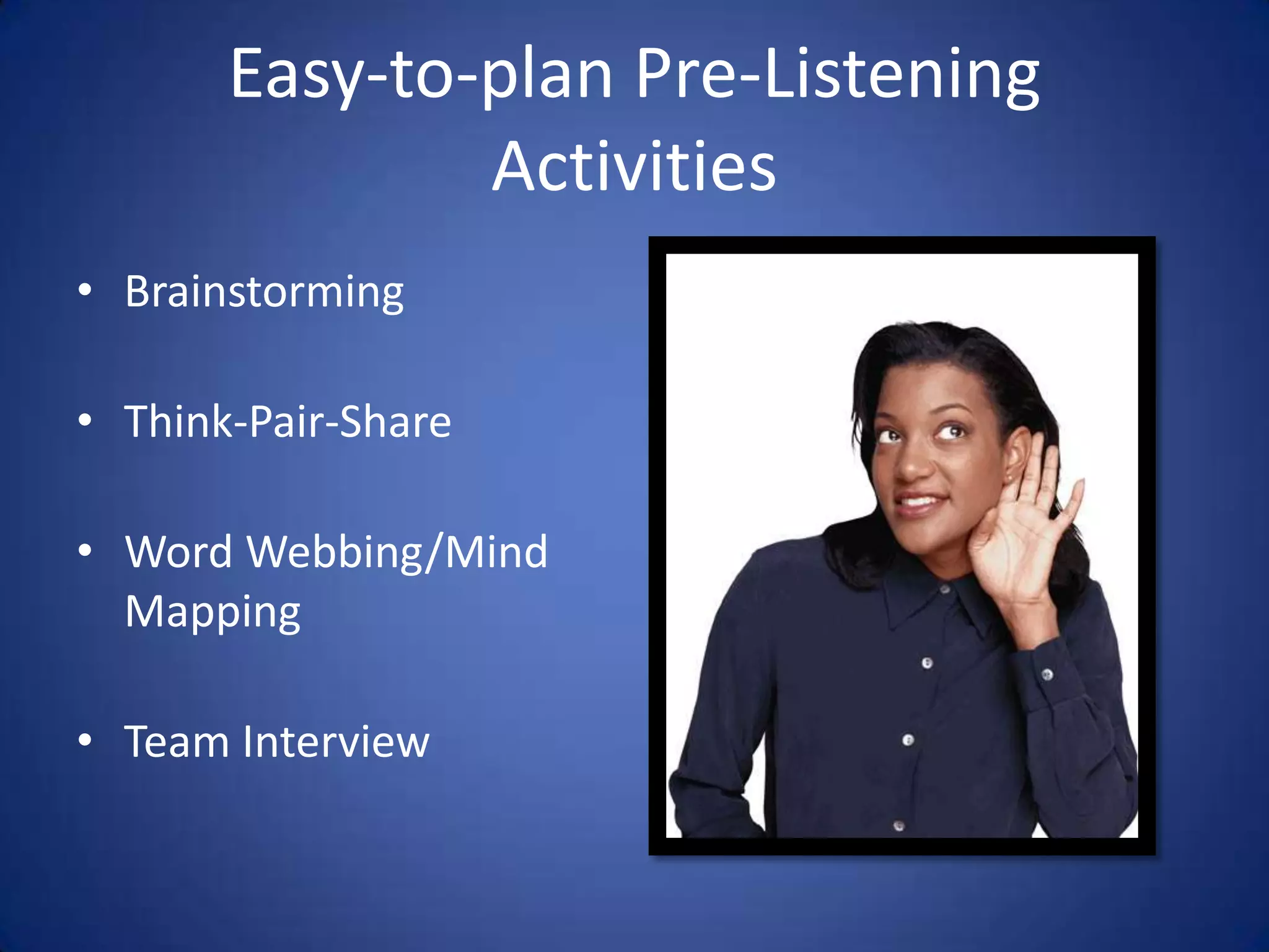 Teaching Speaking & Listening