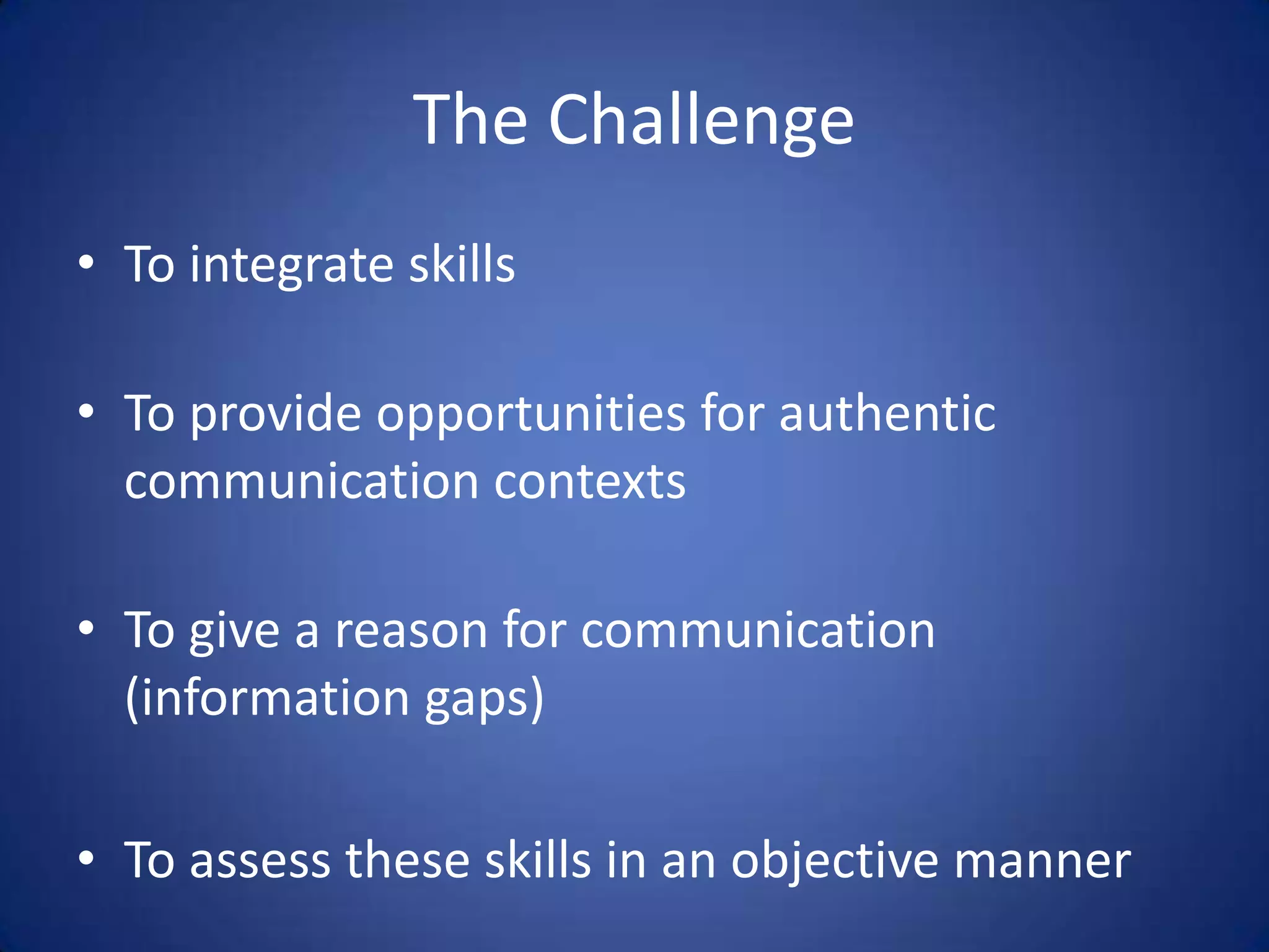 Teaching Speaking & Listening