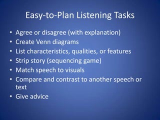 Teaching Speaking & Listening