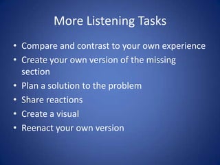 Teaching Speaking & Listening