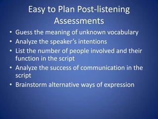 Teaching Speaking & Listening