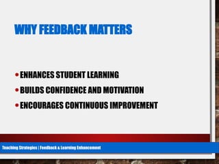 Effective Teaching Strategies for Timely, Accurate, and Constructive ...