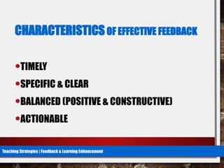 Effective Teaching Strategies for Timely, Accurate, and Constructive ...