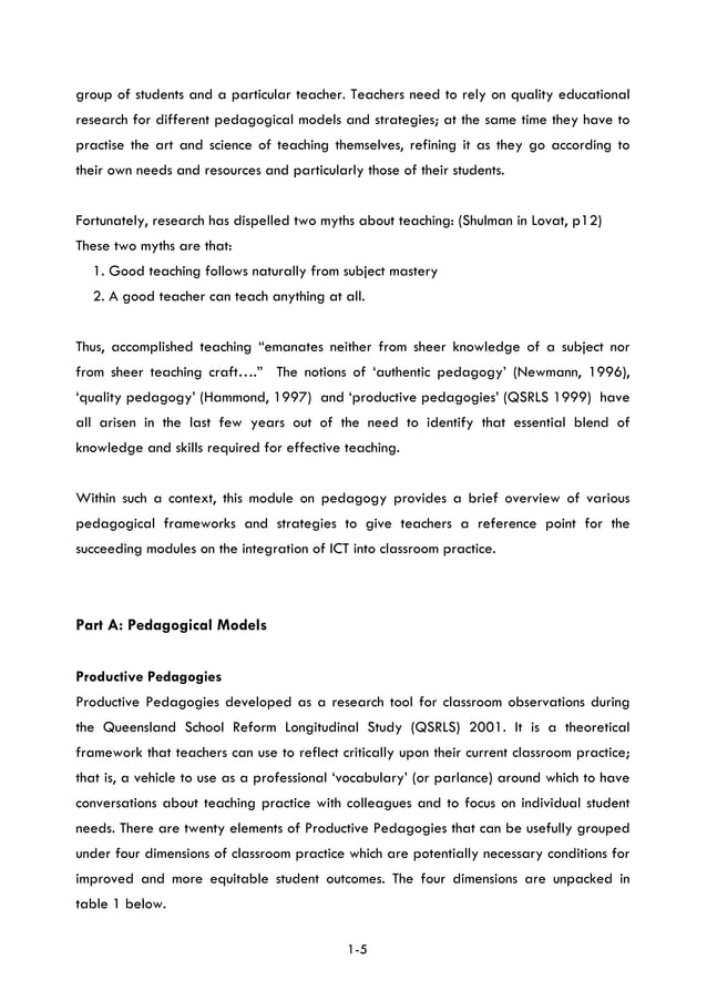PEDAGOGY IN EDUCATION GUIDE TO FRAMEWORKS TEACHING METHODS visual data 6