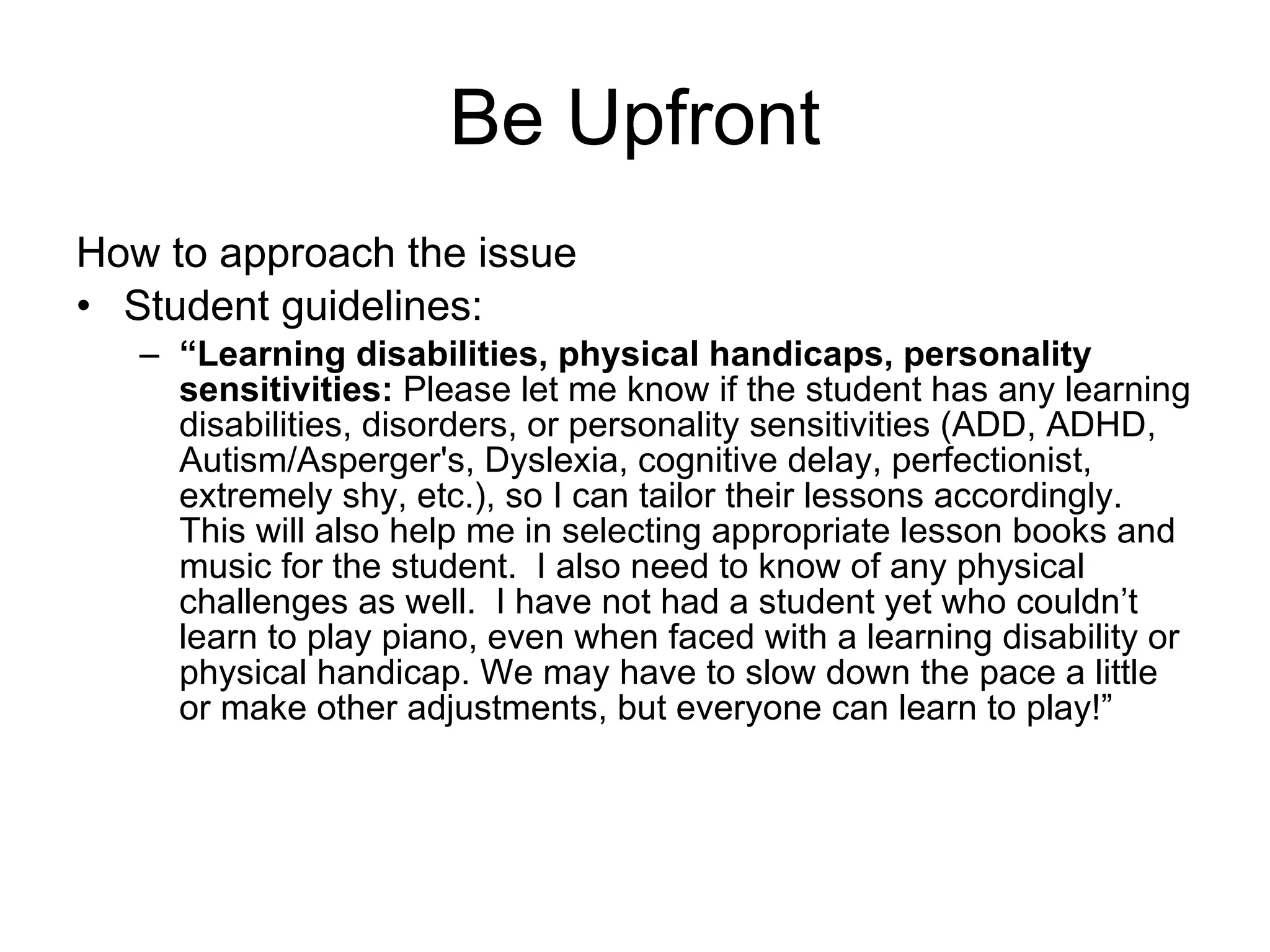 Teaching students with special needs | PPT