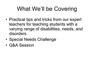 Teaching students with special needs | PPT