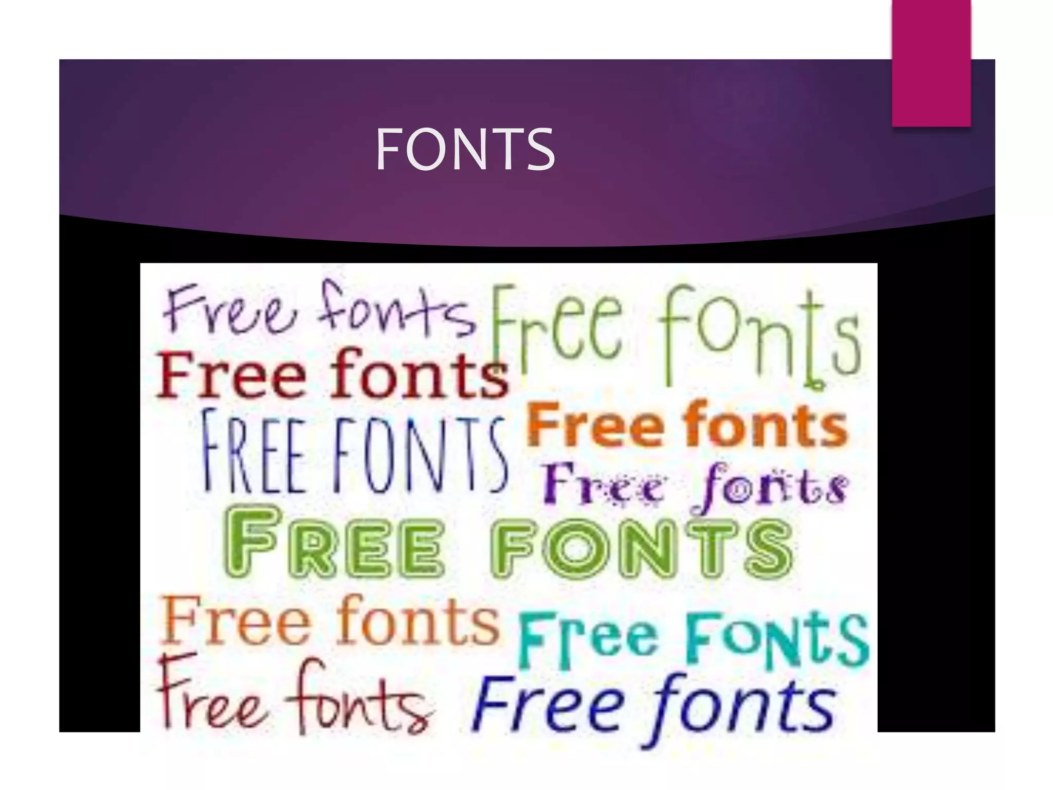 FONTS
 