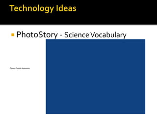  PhotoStory - Science Vocabulary



Cheezy Puppet show.wmv
 