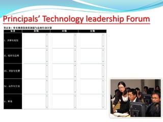 Principals’ Technology leadership Forum
 