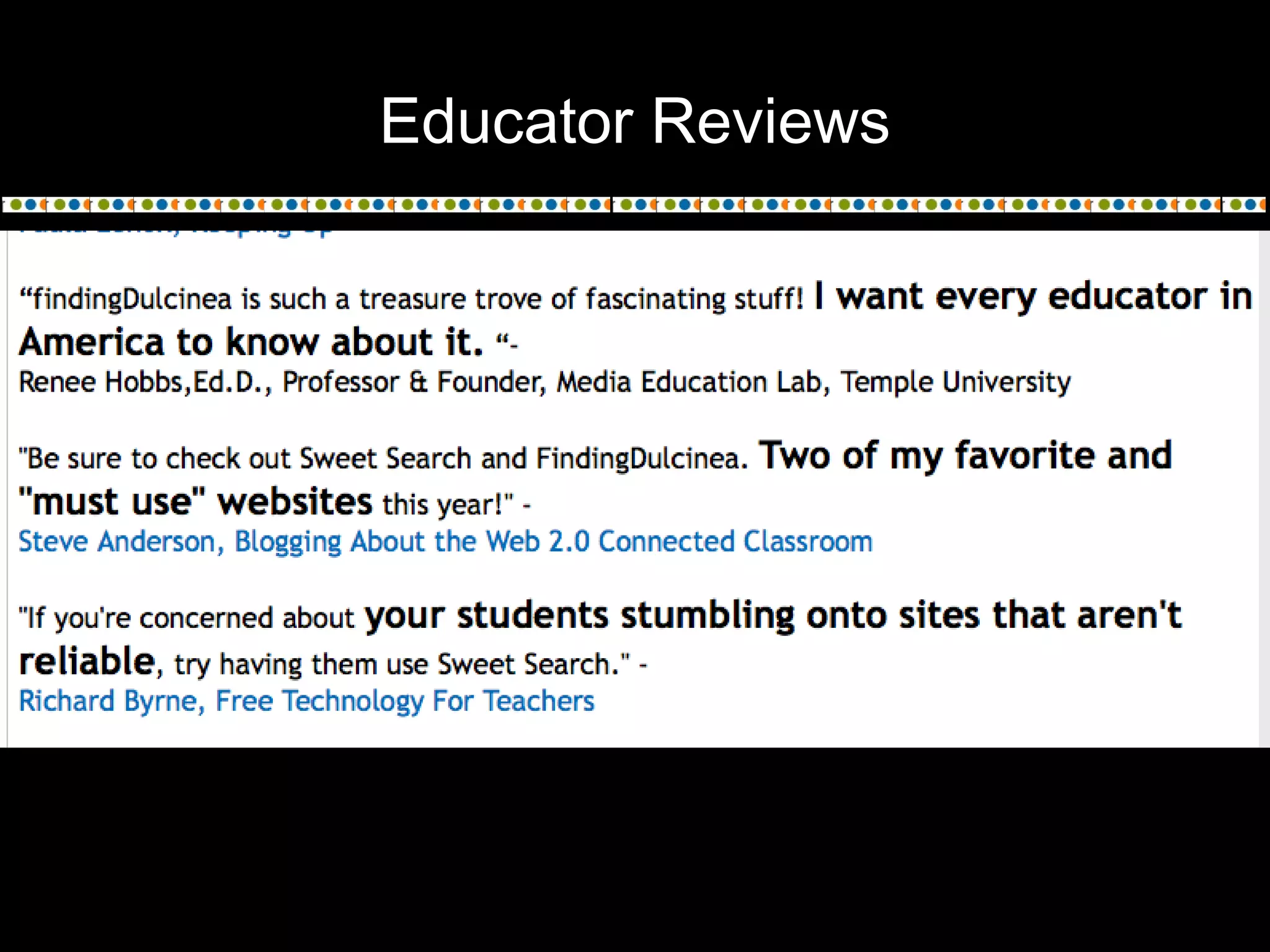 Educator Reviews
 