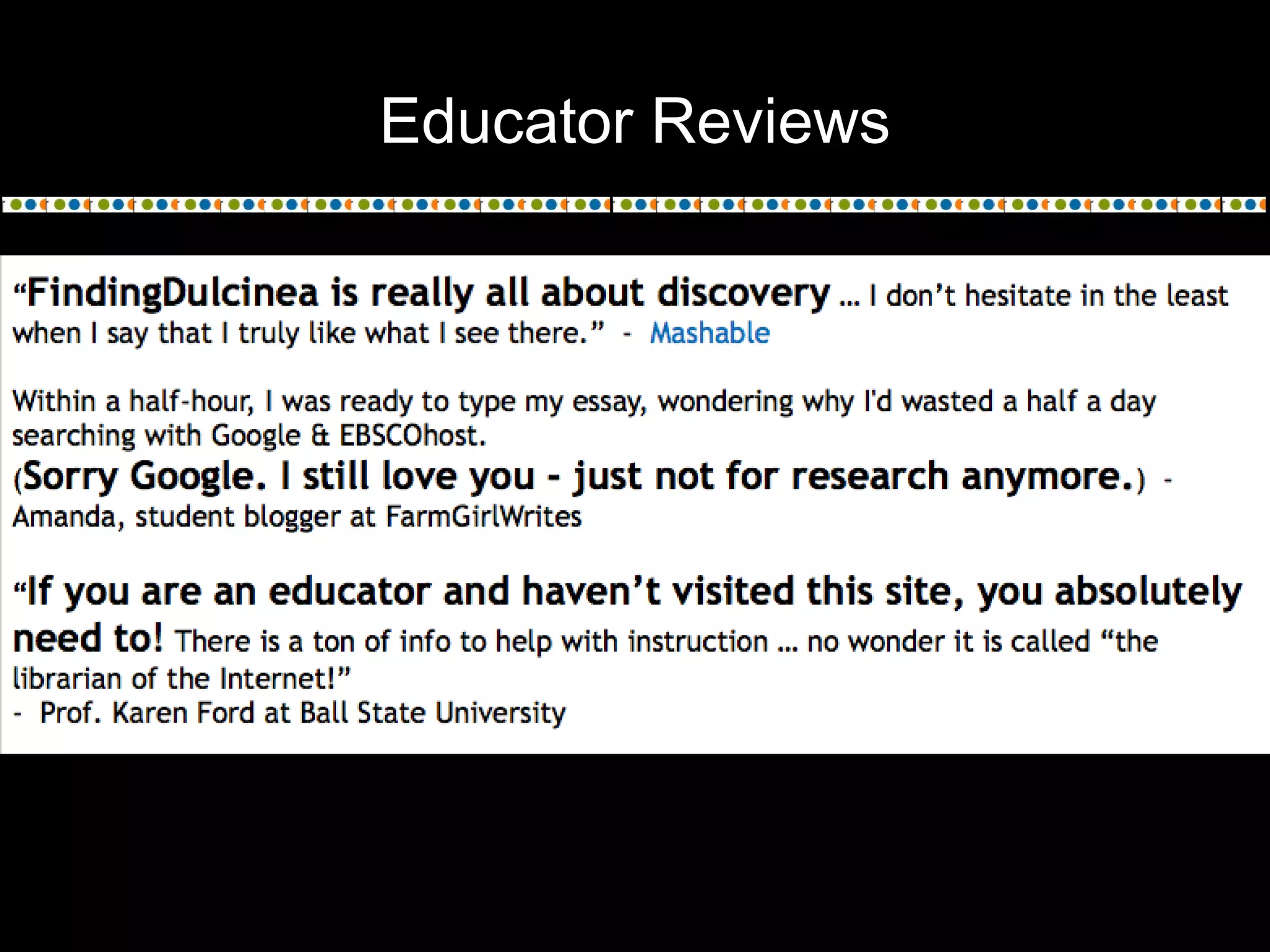Educator Reviews
 