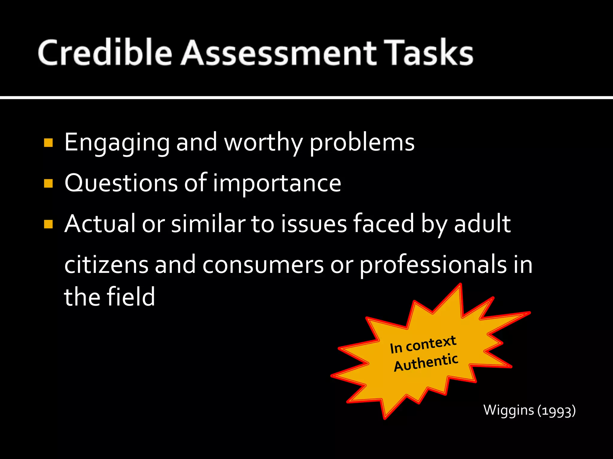 Simple UnexpectedConcrete Emotional StorySuccessC  redible Feedback & Assessment Tasks