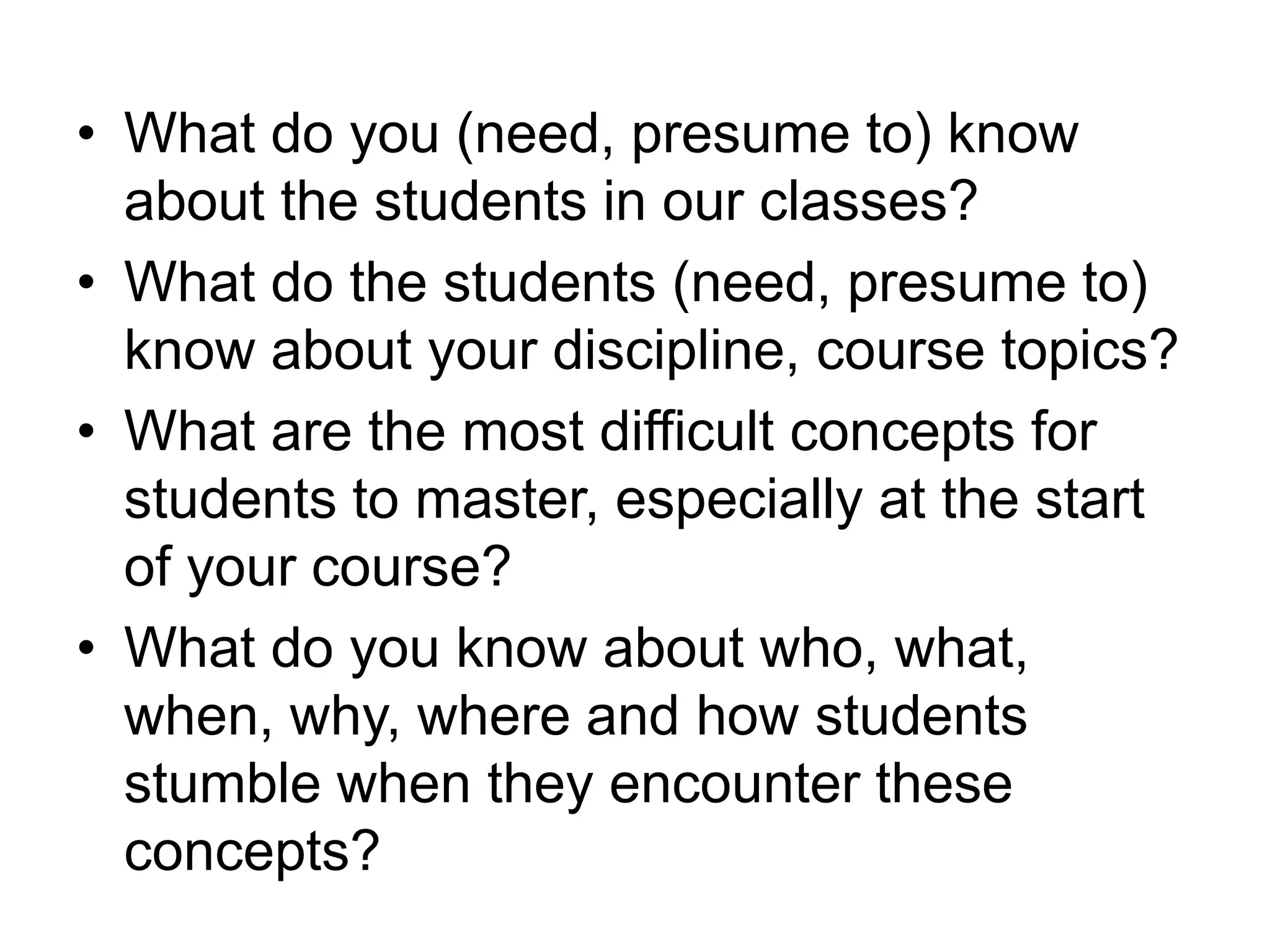 CurriculumReflectionIntended Learning OutcomesInstructionCreatingLearning and Teaching ActivitiesAssessmentTestingFeedback & Assessment Components/TasksEnvironmentGathering DataEnvironmental Factors: Institutions, Disciplines, Cultures, Communities, ClassroomsINTEGRATED ALIGNED COURSE DESIGN