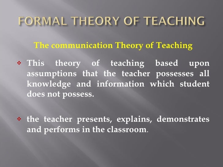 Teaching theories