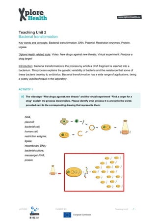 Membrane and Membrane Processes Learning Activities (Distance
