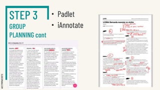 SLIDESMANIA.COM
STEP 3
GROUP
PLANNING cont
● Padlet
● iAnnotate
 