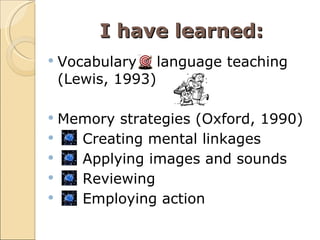 Teaching vocabulary | PPT