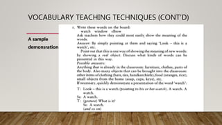 Teaching vocabulary | PPTX