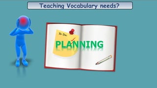 Teaching Vocabulary needs?
 