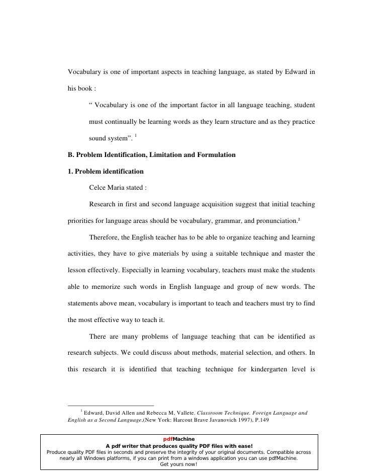 Thesis on teaching vocabulary