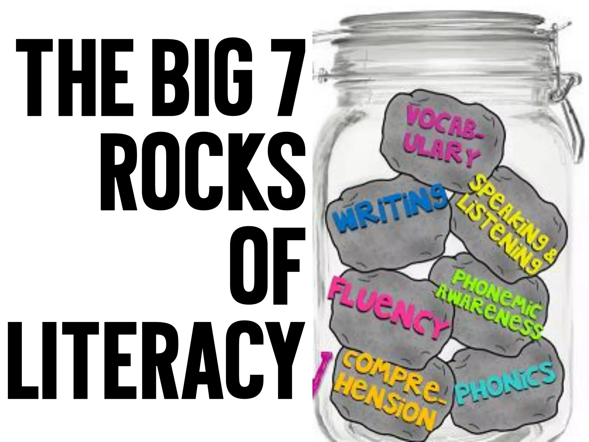 the Big 7
ROCKS
OF
LITERACY
 
