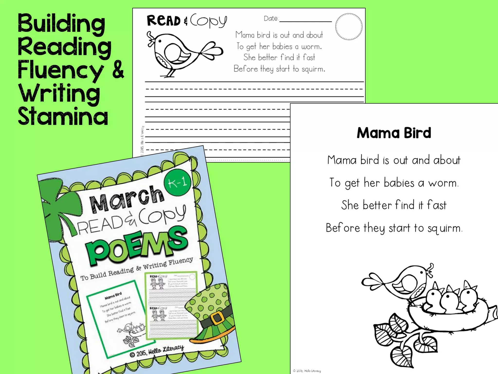 Building
Reading
Fluency &
Writing
Stamina
 