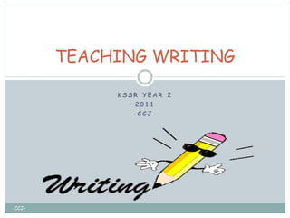 TEACHING WRITING

             KSSR YEAR 2
                 2011
                -CCJ-




-CCJ-
 
