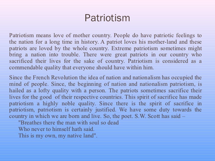 Essay on patriotism in 250 words image