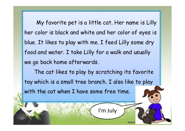 My favorite pet essay