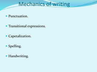 Teaching writing | PPTX