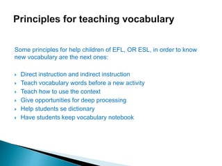 Teaching writing and vocabulary to young learners | PPT | Free Download
