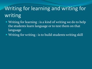 Teaching writing pp | PPTX