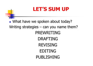 TEACHING WRITING STRATEGIES | PDF