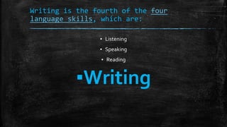 Teaching Writing to Young Learners | PPTX