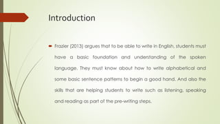 Teaching writing to young learners | PPTX