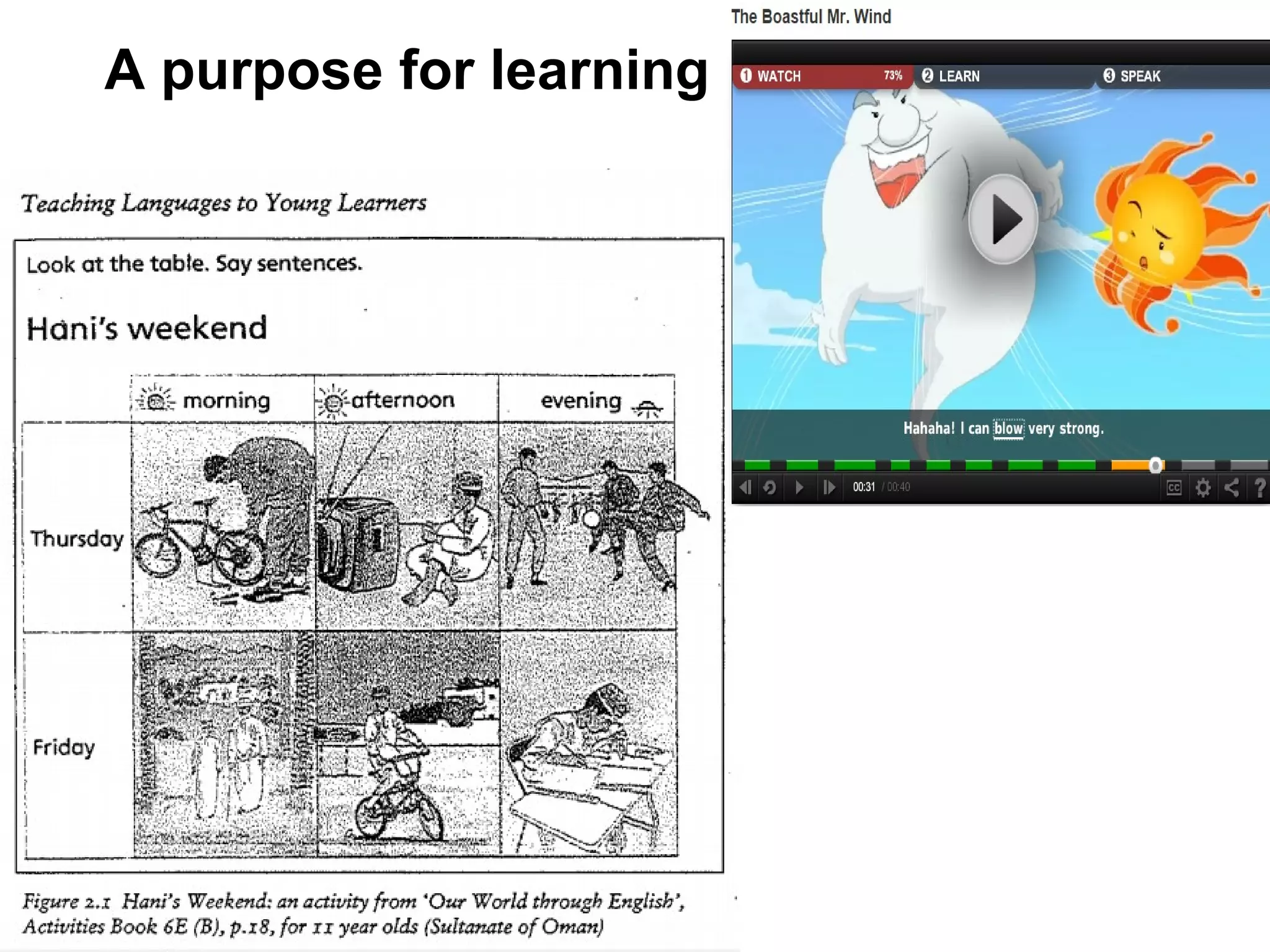 A purpose for learning 
 