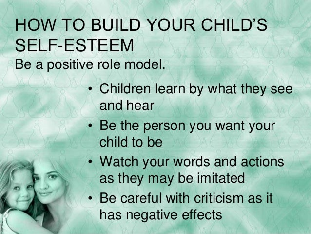 Teaching Your Child Self Esteem