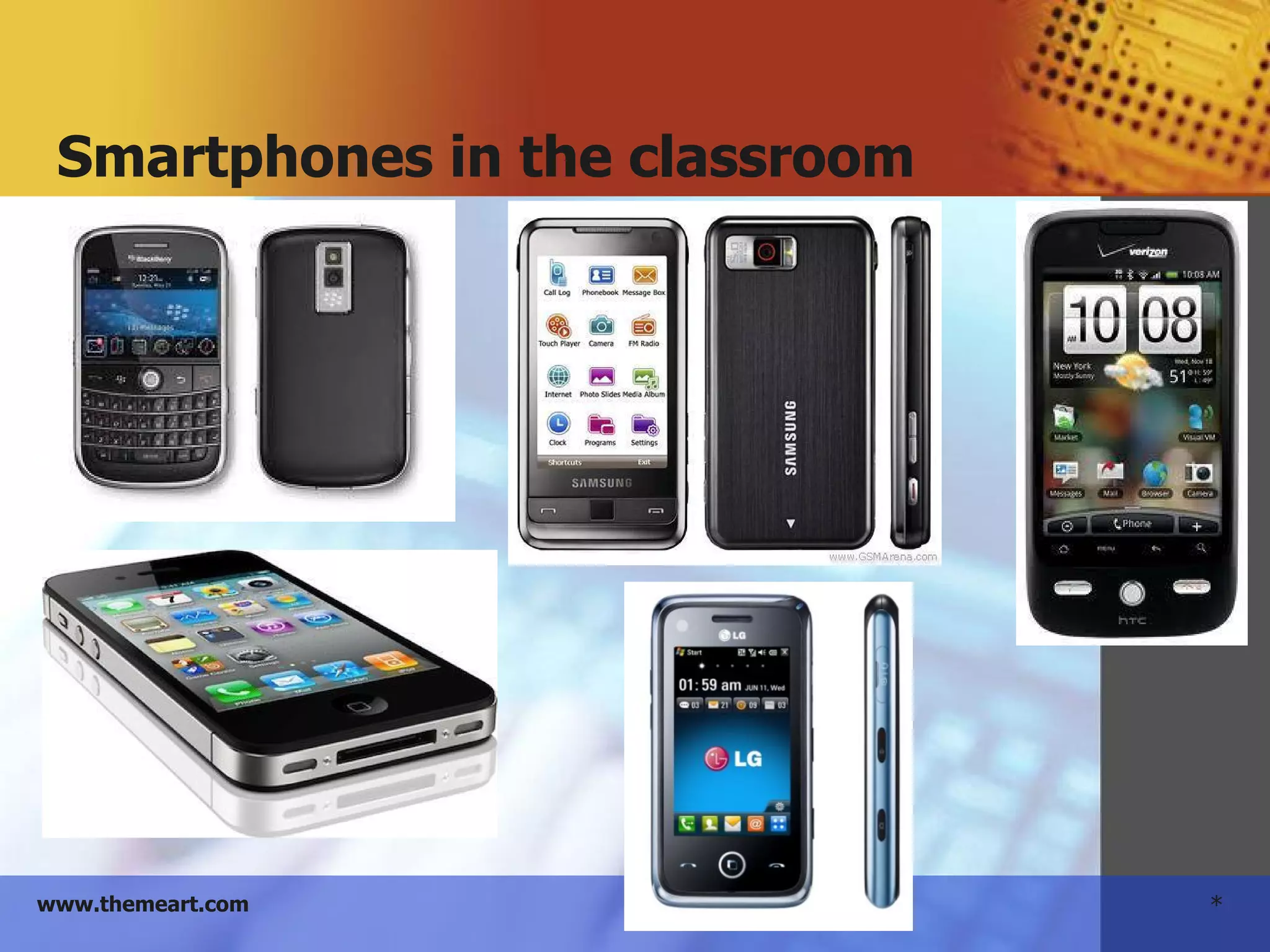 *www.themeart.com
Smartphones in the classroom
 