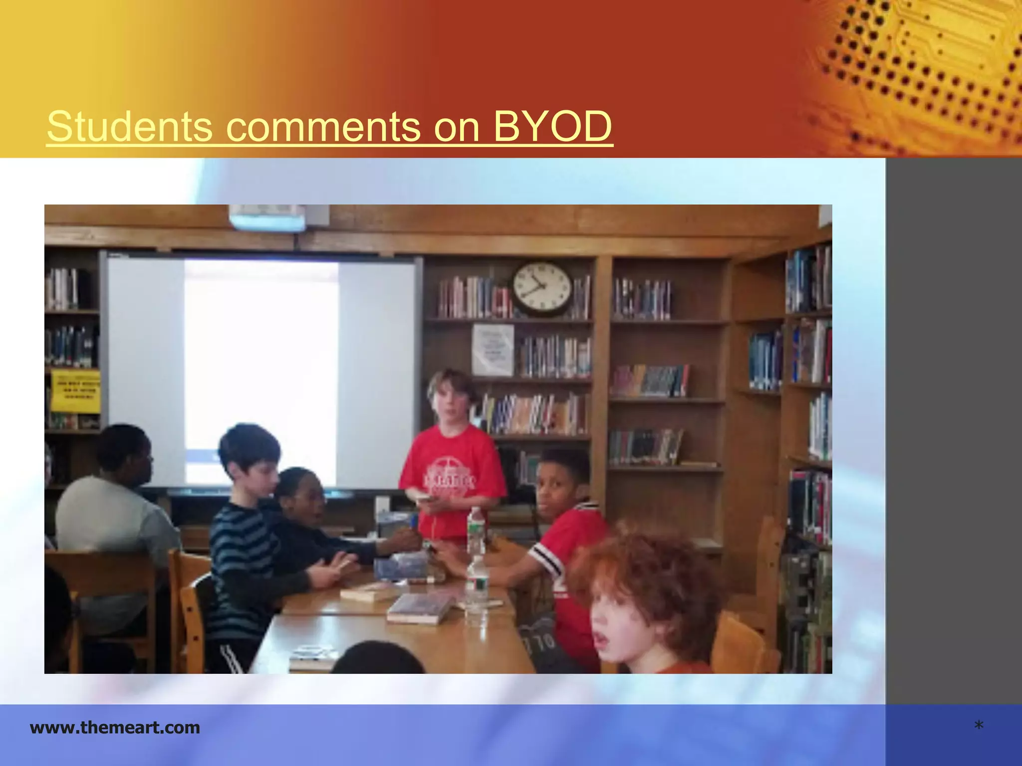 *www.themeart.com
Students comments on BYOD
 