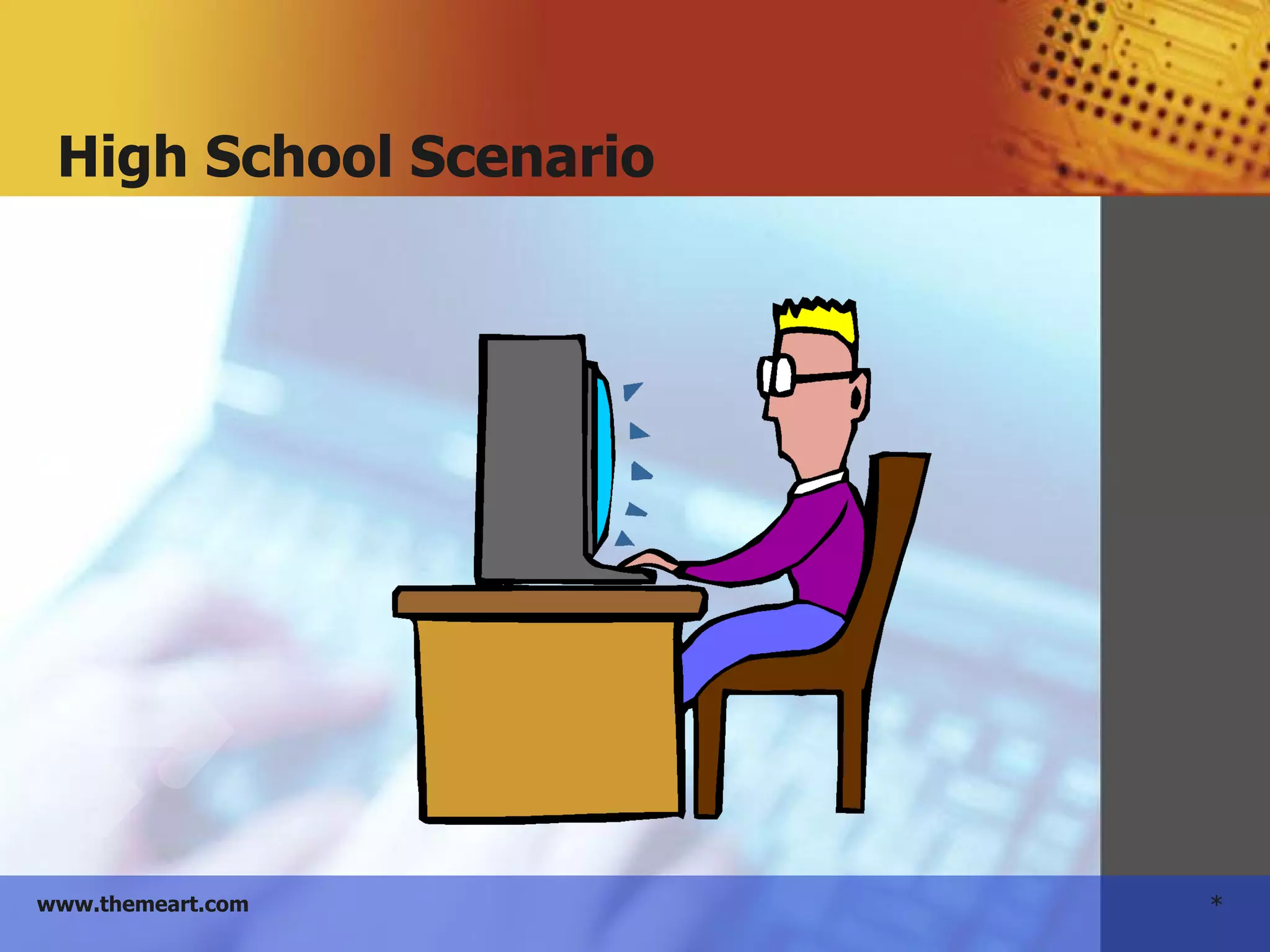 *www.themeart.com
High School Scenario
 