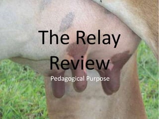 The Relay Review  Pedagogical Purpose 