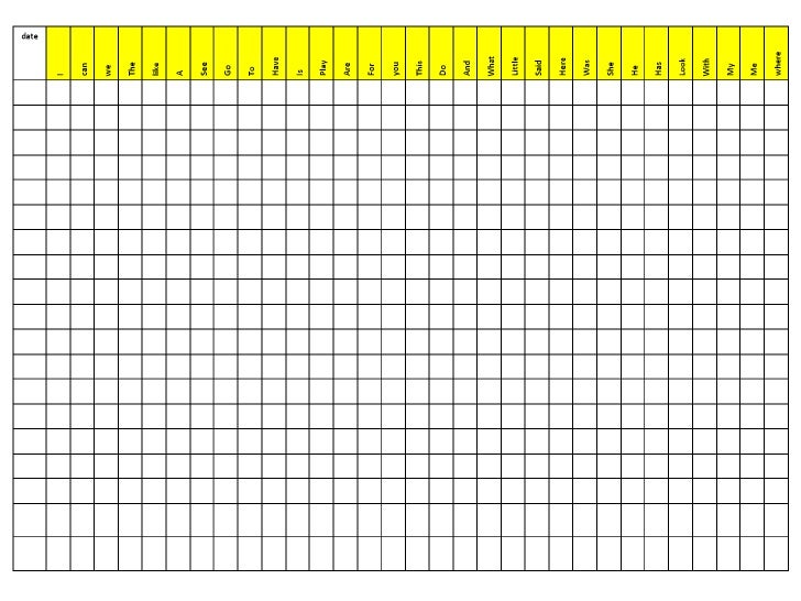 teachn99 individual sight word data sheet for pst sight word data sheets