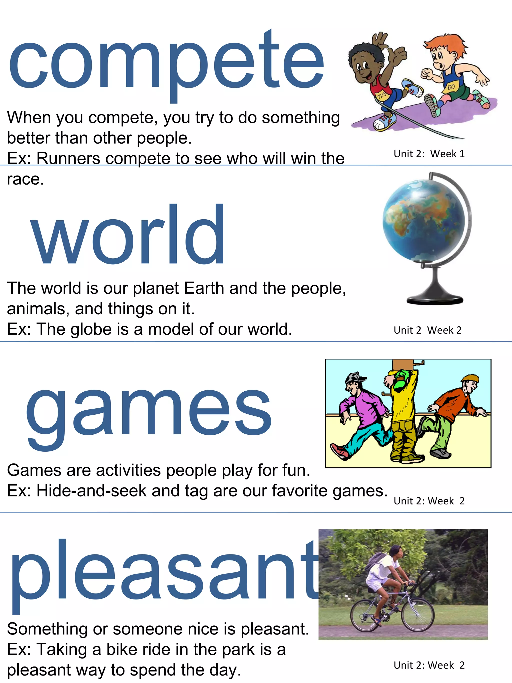 Teachn99 unit+2 +weeks+1,2,3-+vocabulary+complete | PDF