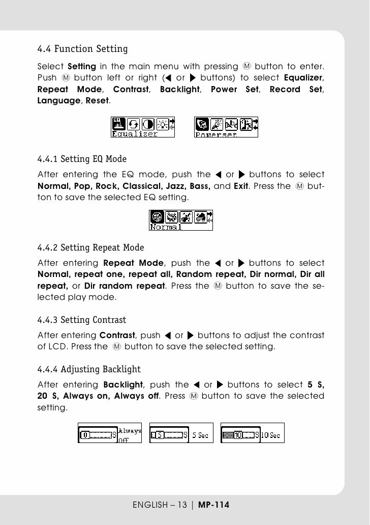 Teac mp3 player mp 114 user manual