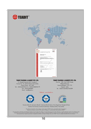 Teadit Packing & Gaskets Private Limited, Thane, Sealing Products