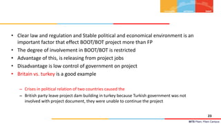 Analytical Comparison between BOT,BOOT and PPP Projects | PDF