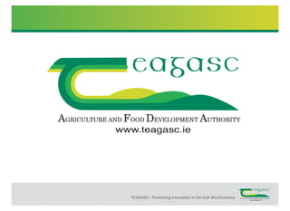 TEAGASC - Promoting Innovation in the Irish the Irish Bio-Economy
                      TEAGASC - Promoting Innovation in
                                                        Bio-Economy
 