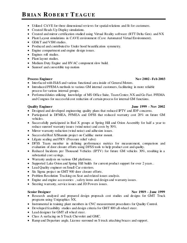 Resent Resume