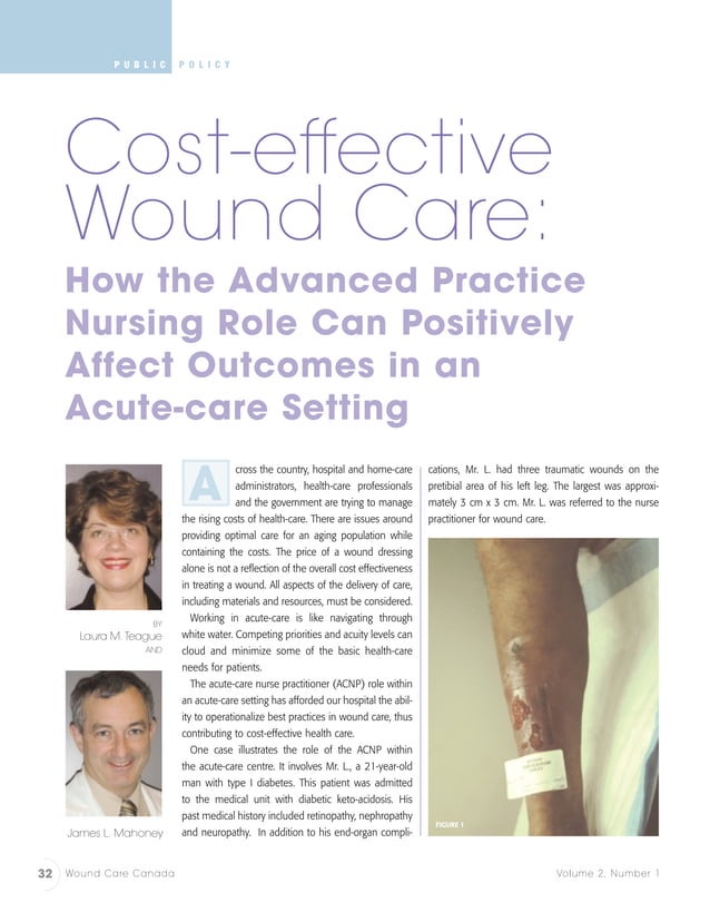 Costeffective Wound Care How the Advanced Practice Nursing Role Can